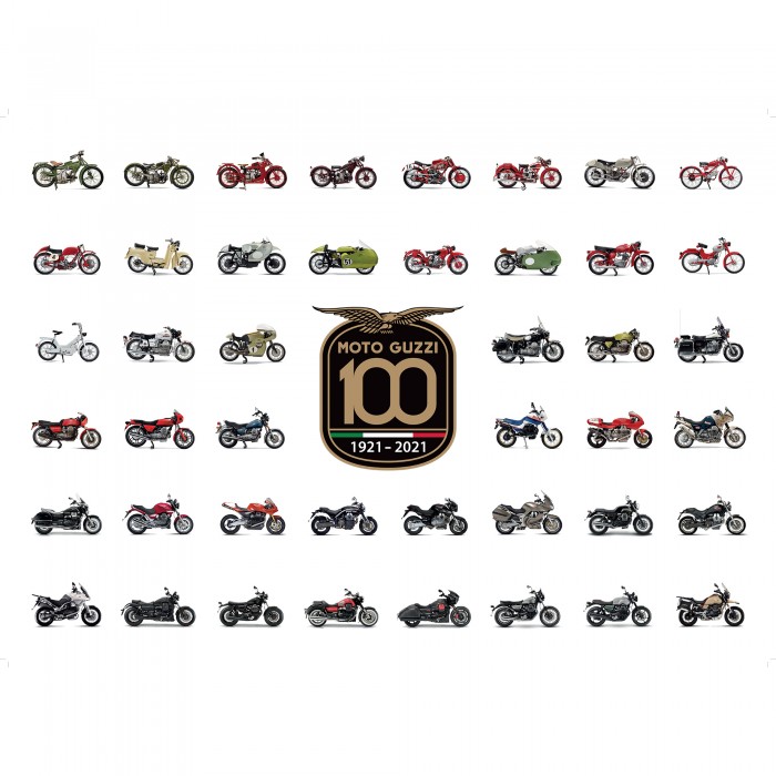 Moto Guzzi Αφίσα 100 Χρόνια Πινακίδες